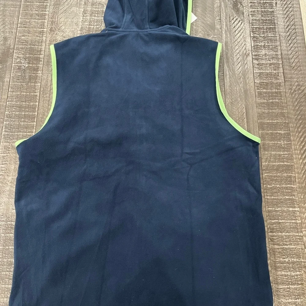 Adidas Dark Blue Vest with Bright Green Trim